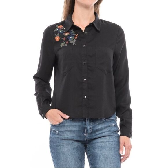For the Republic Button Down Embroidered Long Sleeve top. Size Small - Picture 1 of 9